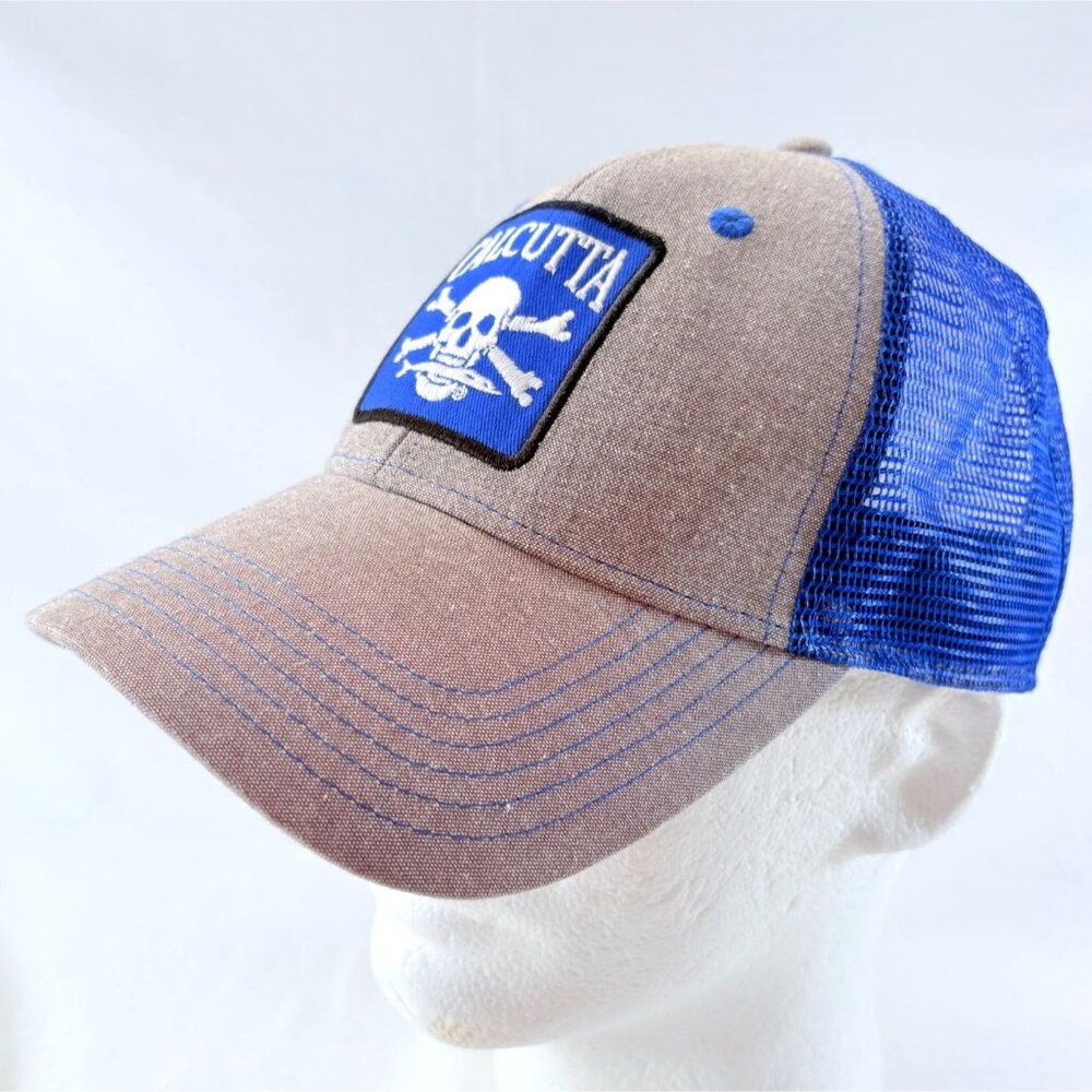 Calcutta Outdoors‎ Embroidered Logo Patch Blue Mesh Back Snapback Trucker Hat